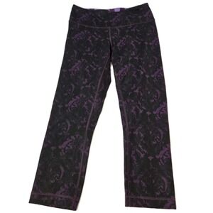 Lululemon Women's Wunder Under Crop Leggings Baroque Deep Zinfandel Size 4